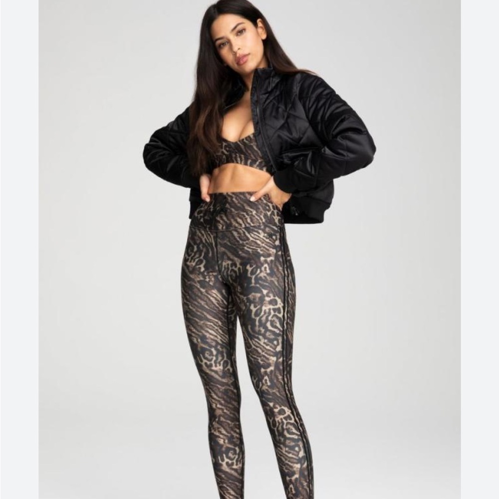 Good American Animal Print Activewear Set NWOT